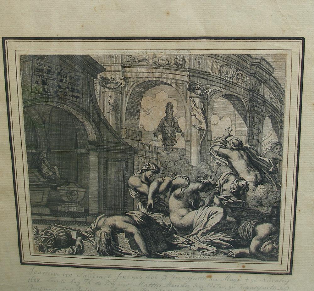 Jacob von Sandrart (German1606) The Death Of Cleopatra Rare old master work