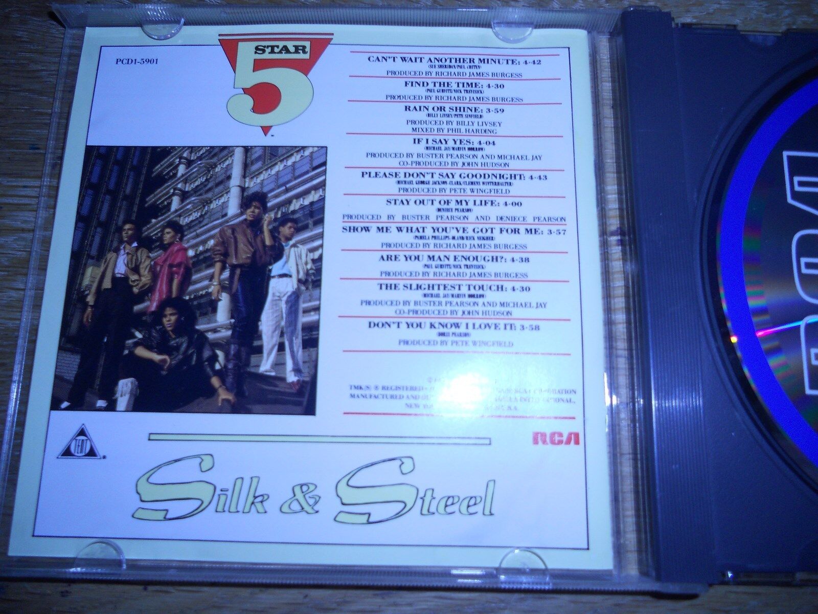 5 STAR "SILK  STEEL" 1986 CD 10 TRACKS RCA VICTOR RECORDS MADE IN JAPAN FOR USA