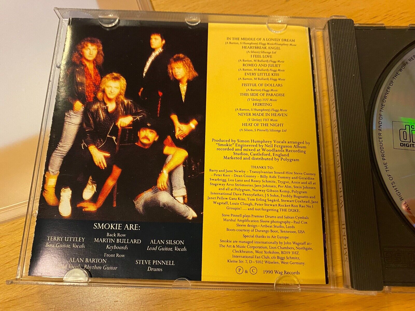 SMOKIE "WHOSE ARE THESE BOOTS?"1990  CD ALBUM POLYGRAM  POLYDOR NORWAY 10 TRACK