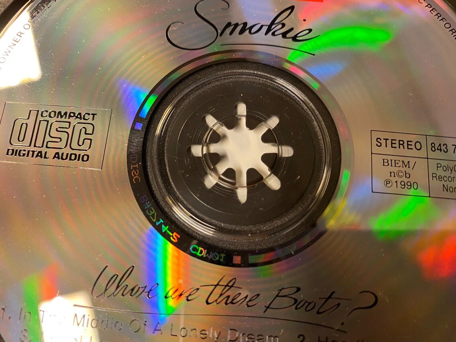 SMOKIE "WHOSE ARE THESE BOOTS?"1990  CD ALBUM POLYGRAM  POLYDOR NORWAY 10 TRACK