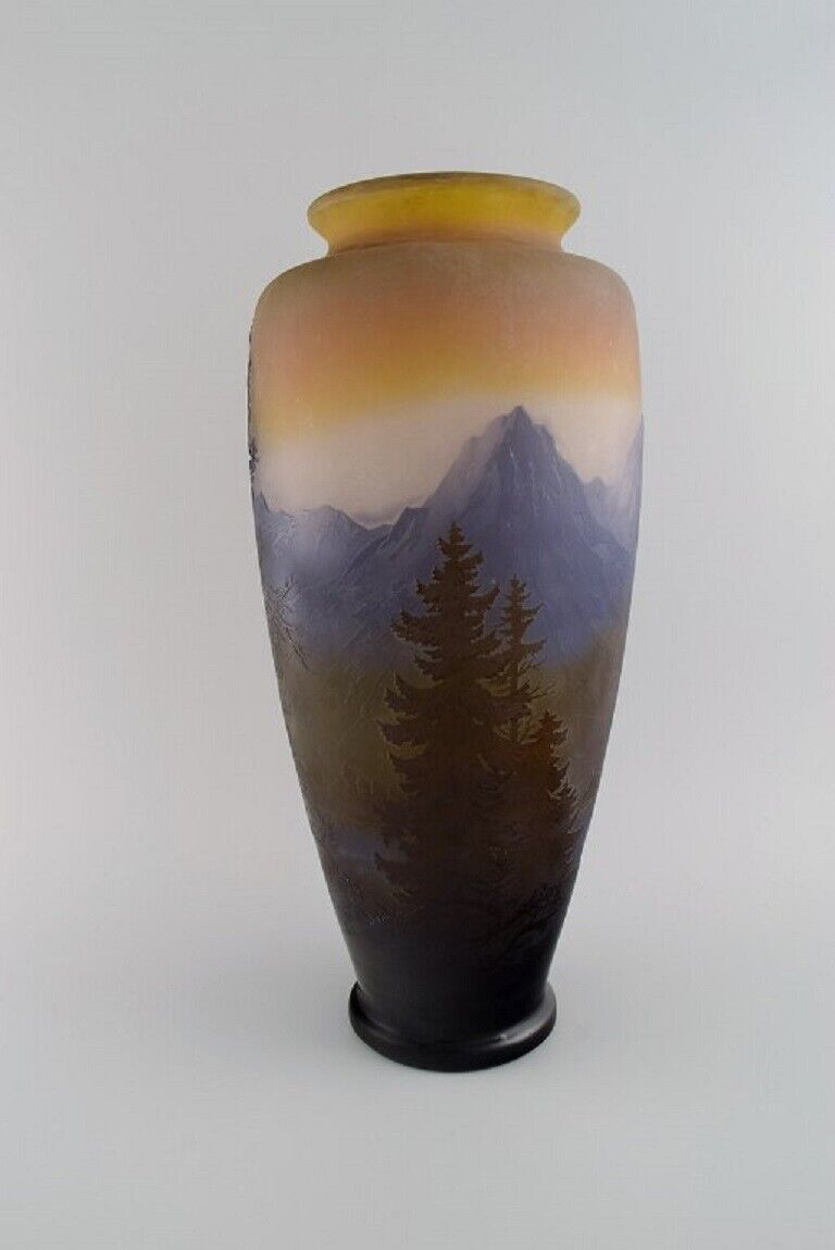 Émile Gallé (1846-1904) France Very large and rare "Vosges" vase