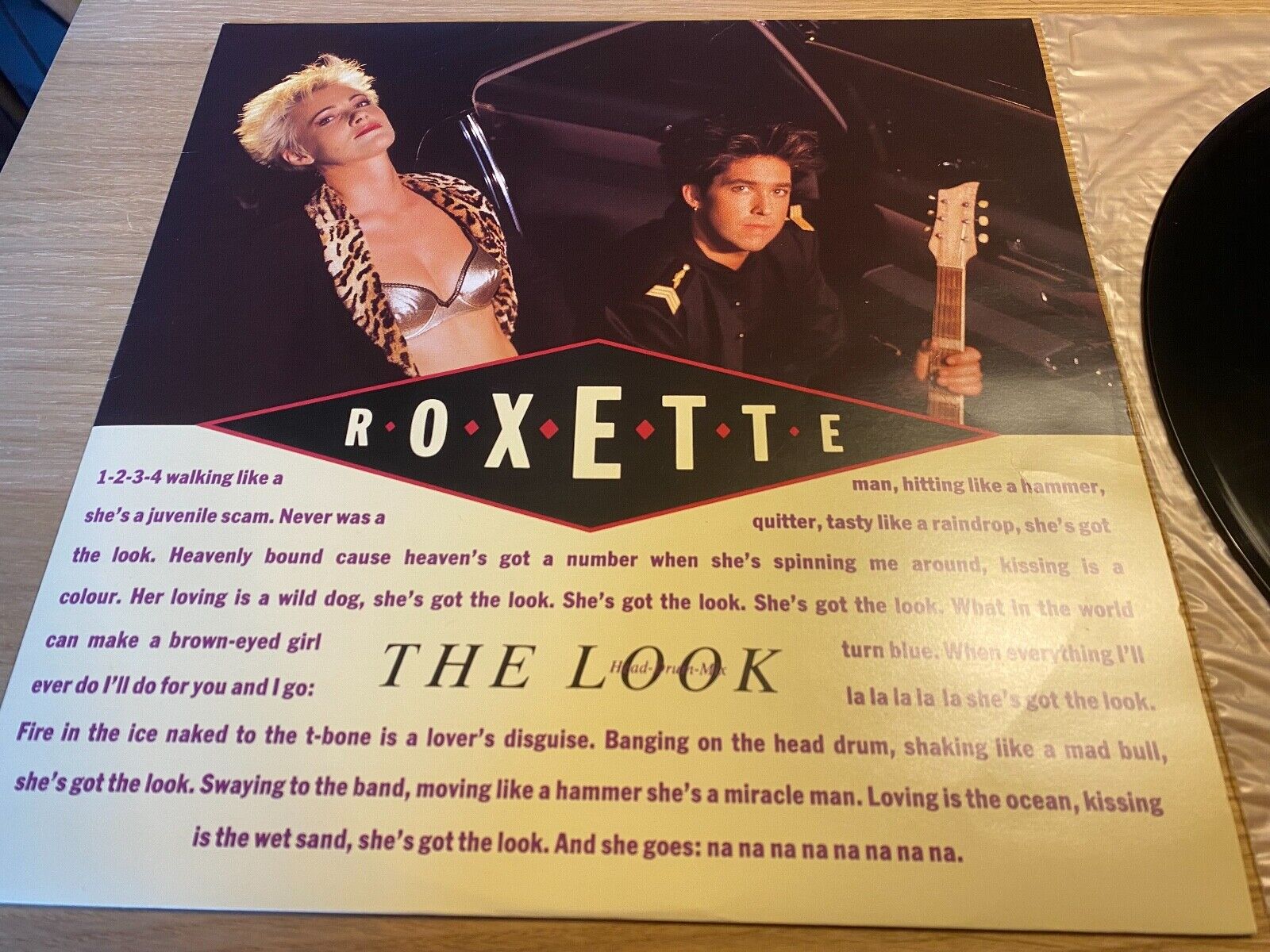 ROXETTE "THE LOOK"HEADDRUM MIX 1989 EMI SVENSKA AB. PARLOPHONE RECORDS USED 12"