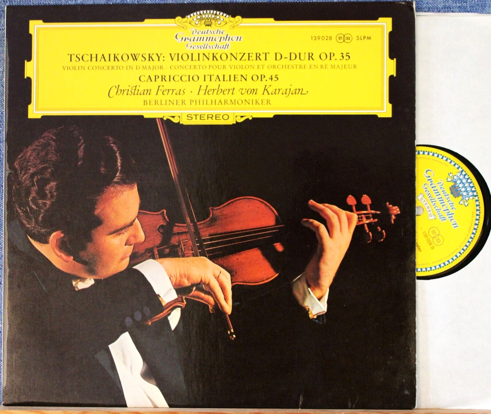 Ferras; Karajan Tchaikovsky (Violin concerto; etc) DGG 139 028 tulip NM