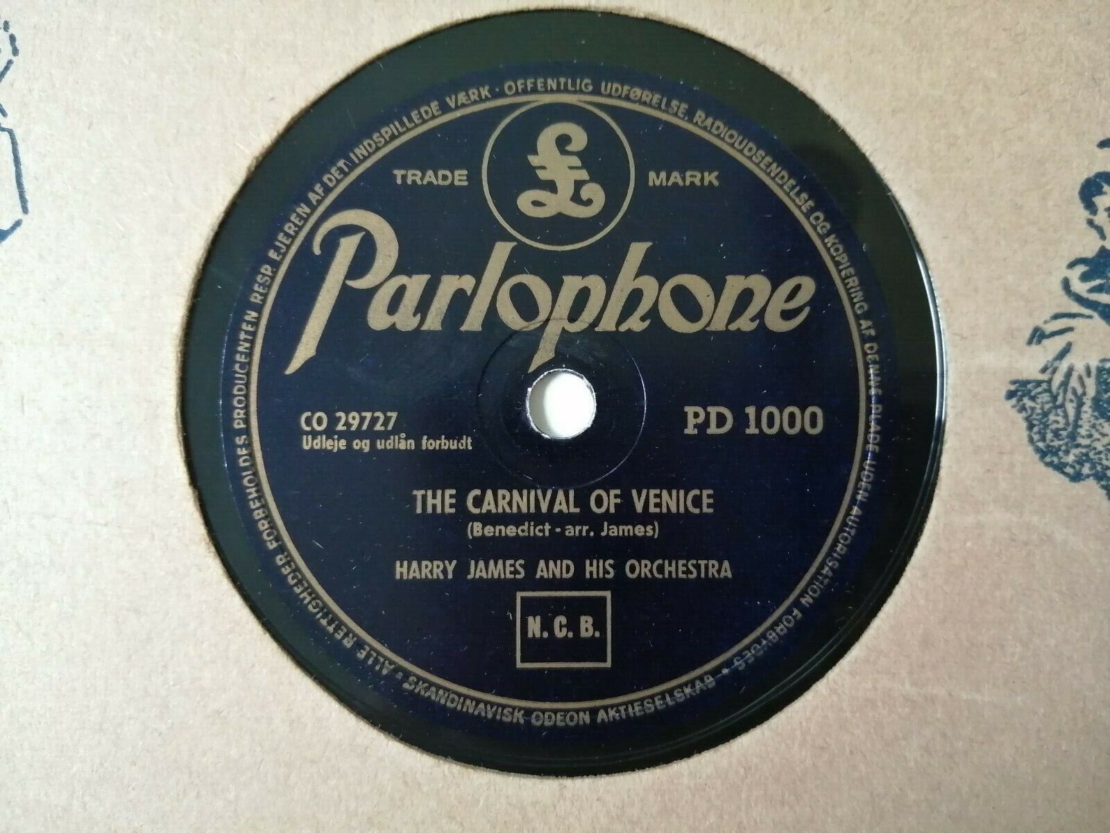 78 rpmHARRY JAMESKing Porter Stomp /The Carnival Of VeniceParlophone PD1000