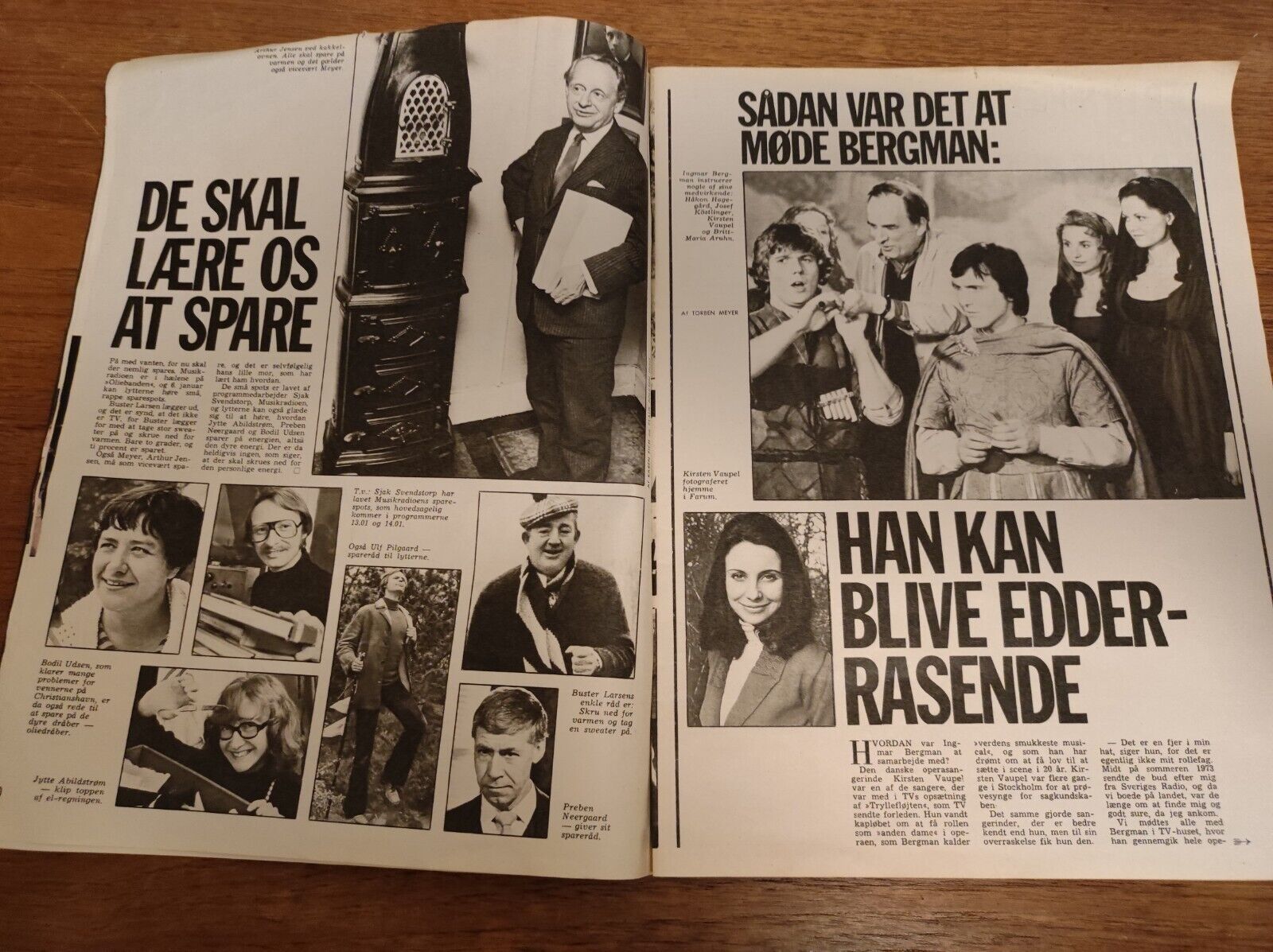 DIRCH PASSER Rolv Wesenlund INGMAR BERGMAN Caroline BLIXEN Liz 75 Magazine BB57