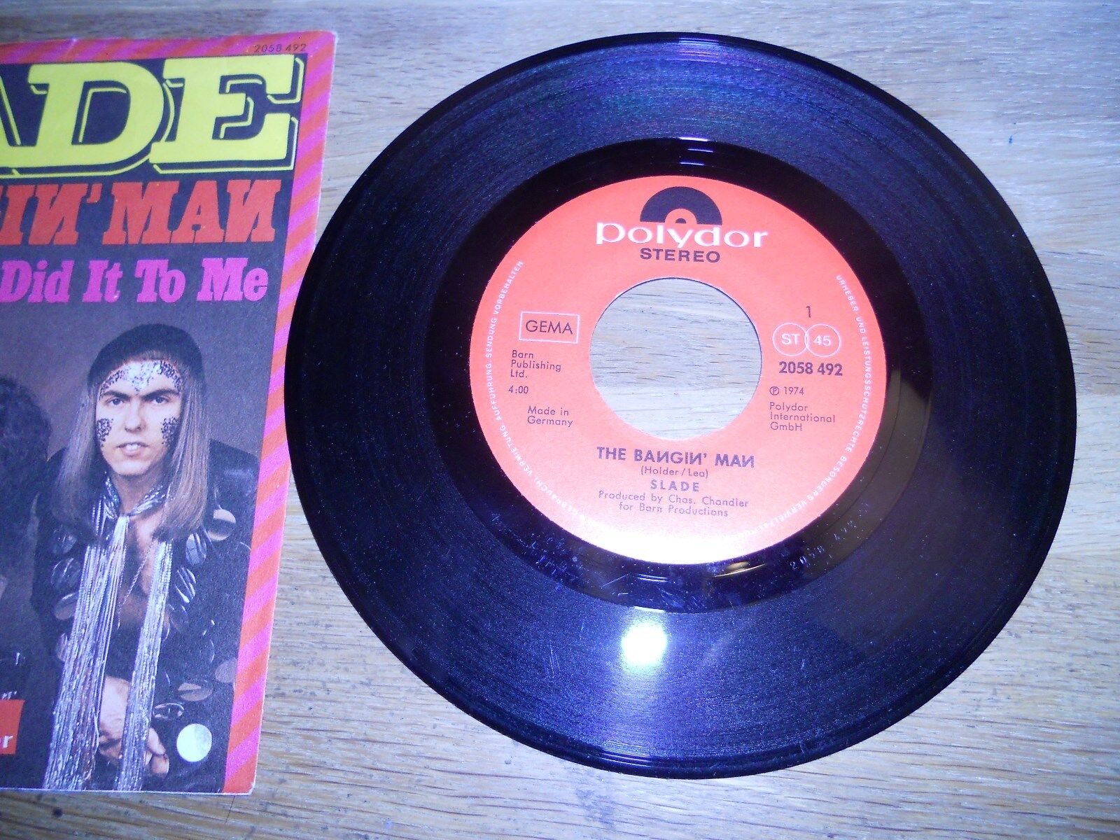 SLADE "THE BANGIN´ MAN / SHE DID IT TO ME" 1974 GEMA POLYDOR RECORDS WEST GERMAN