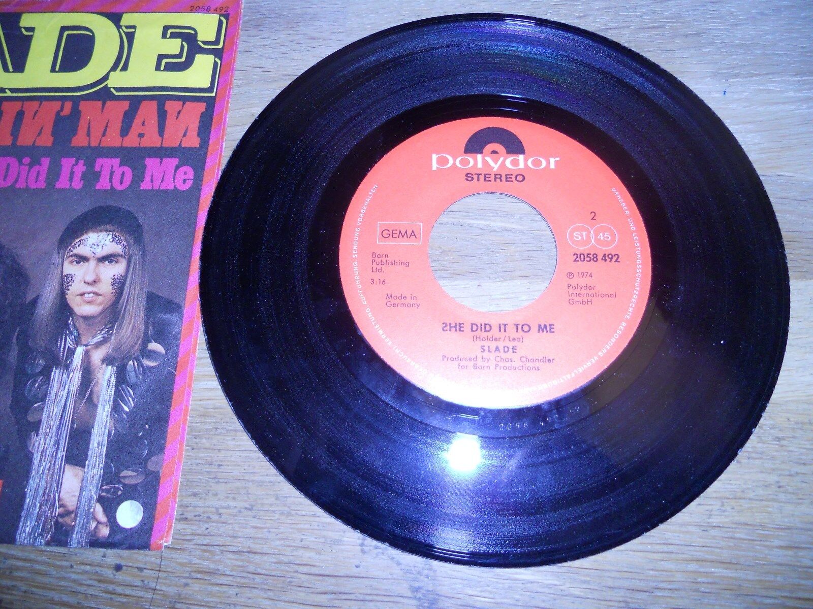 SLADE "THE BANGIN´ MAN / SHE DID IT TO ME" 1974 GEMA POLYDOR RECORDS WEST GERMAN