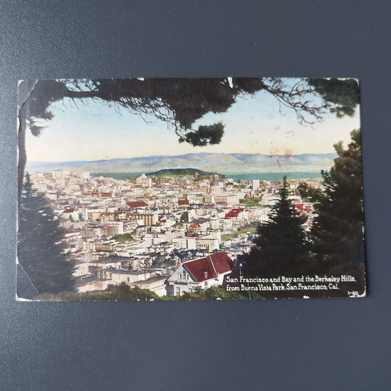 California San Francisco and Bay and the Berkeley Hills Posted in 1924