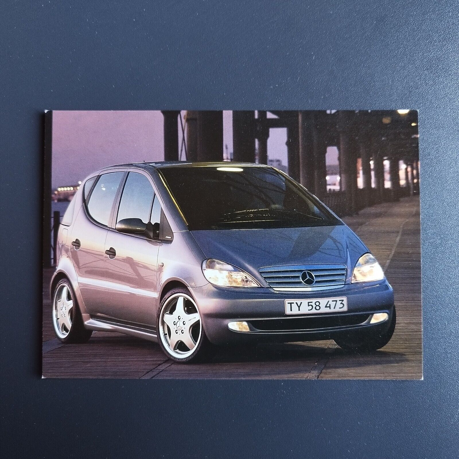 Danish Design Centre advertising postcard of Mercedes-Benz A-Class from 1997