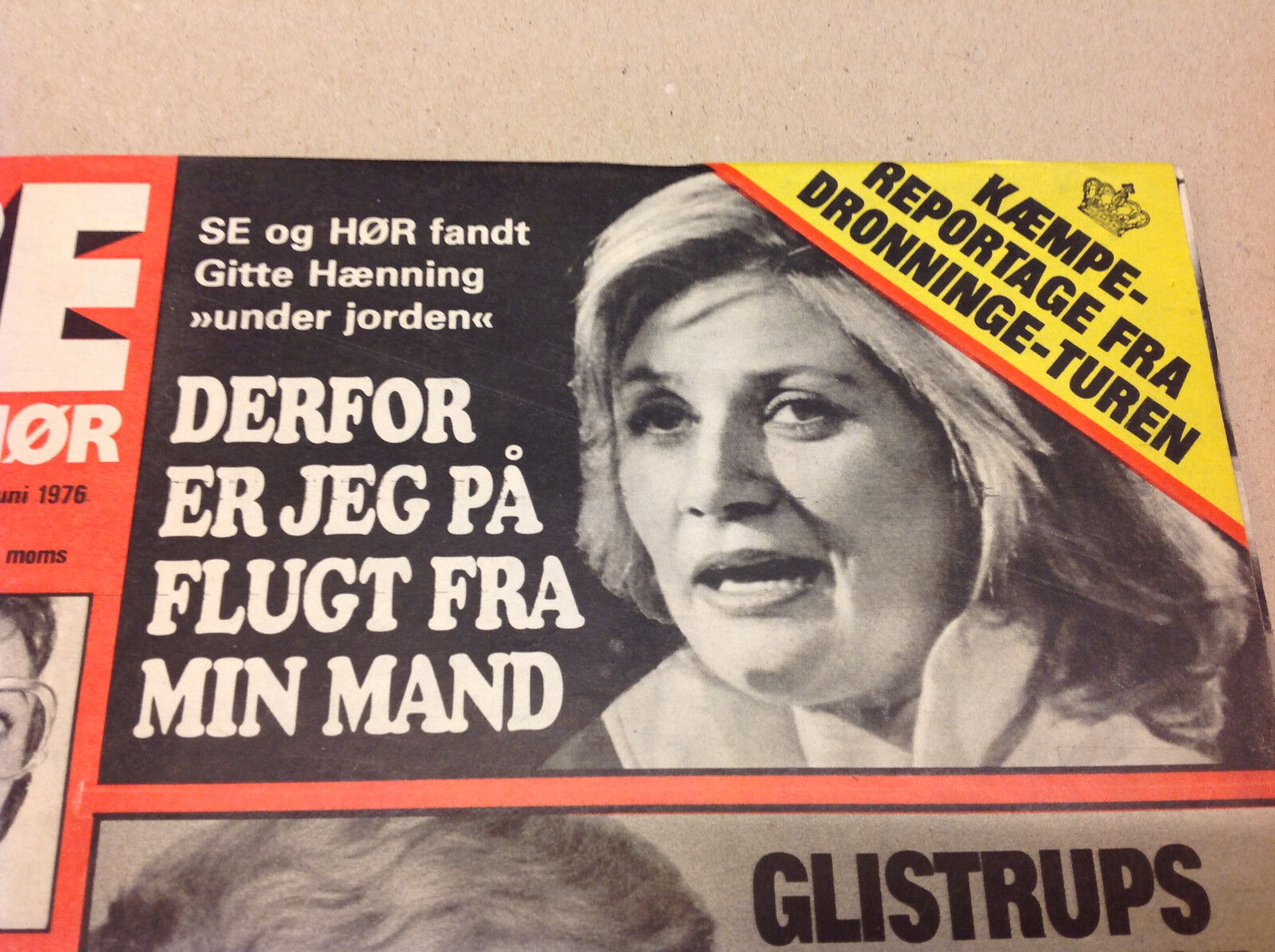 GITTE HENNING OR HÆNNING ON THE RUN FROM JO GEISLER VINTAGE Danish Magazine 1976