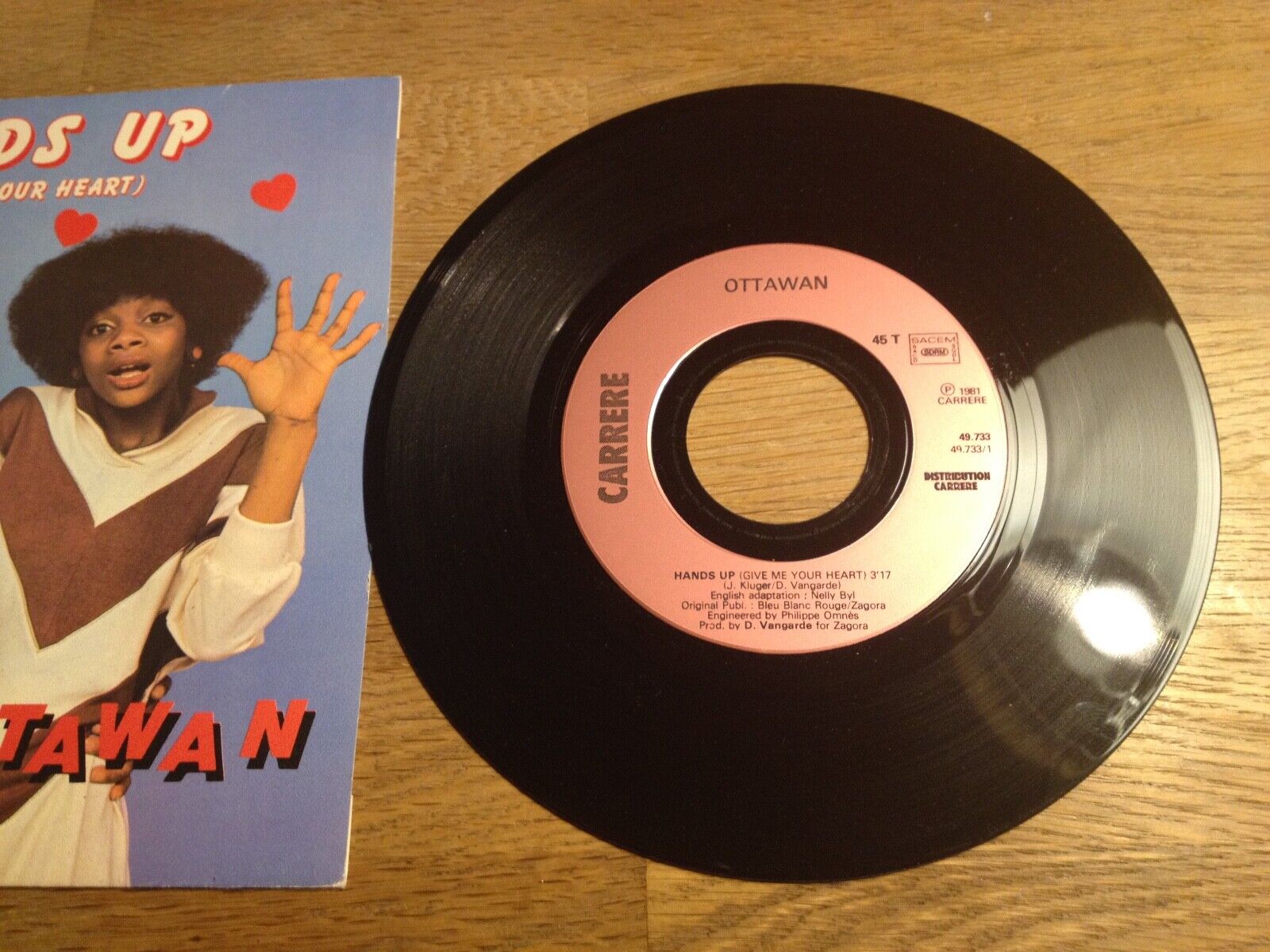 OTTAWAN "HANDS UP (GIVE ME YOUR HEART)" CARRERE RECORDS 1981 FRANCE SACEM DISCO*