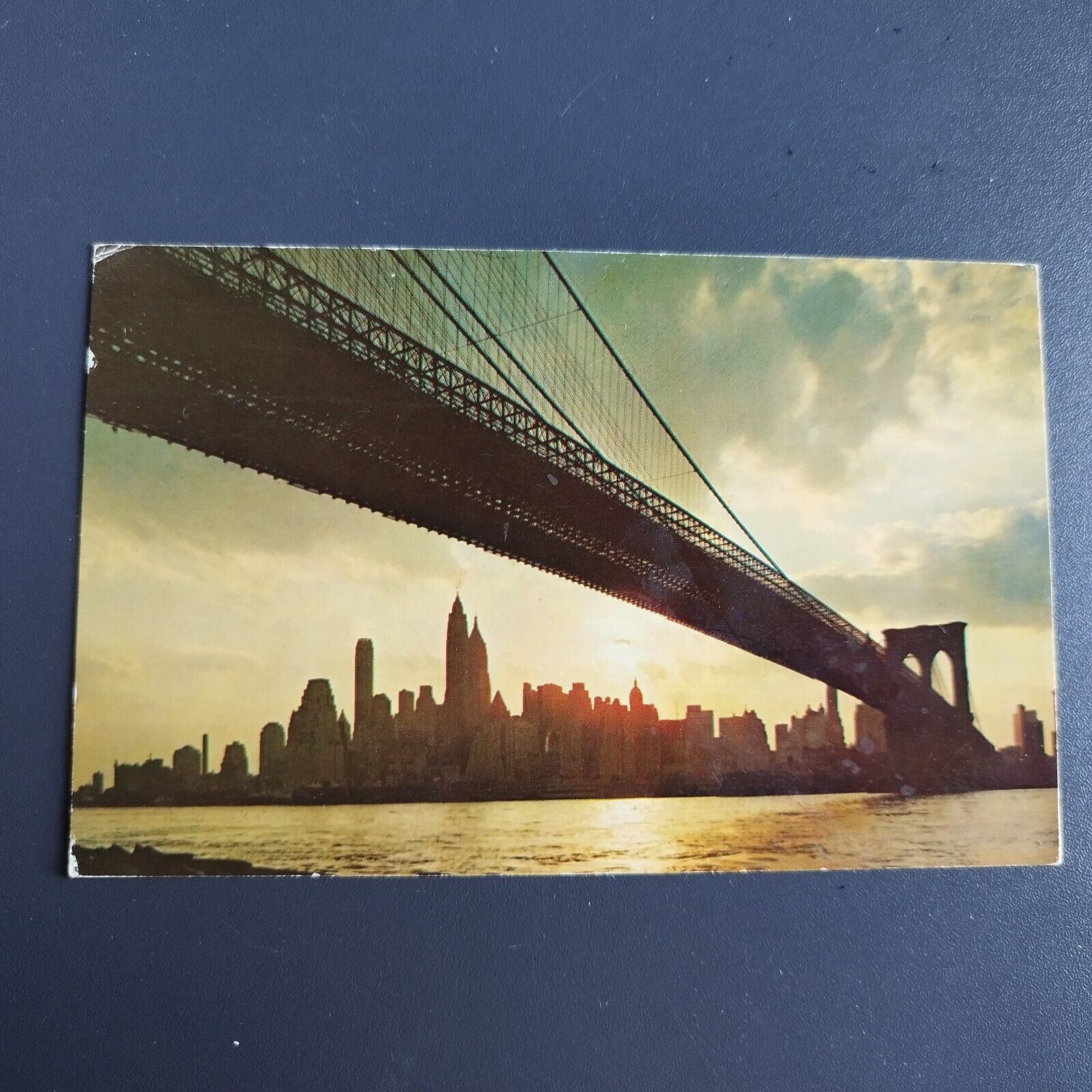 New York City  Brooklyn Bridge and Manhattan Island -1973