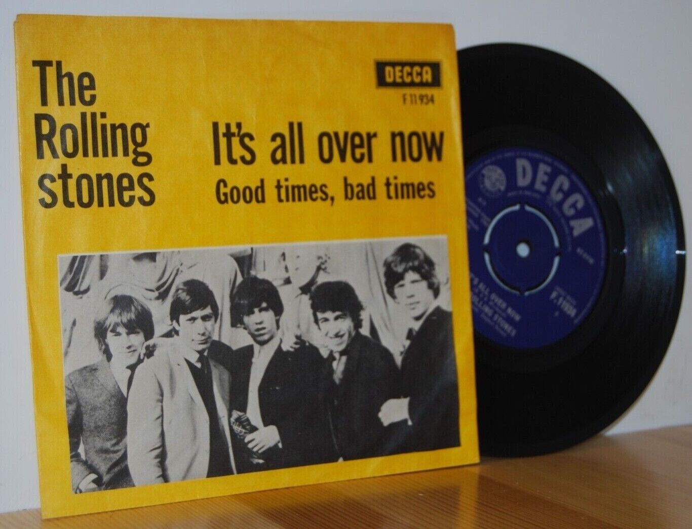 The ROLLING STONES It's All Over Now F11934 PS Picture Sleeve DECCA Denmark