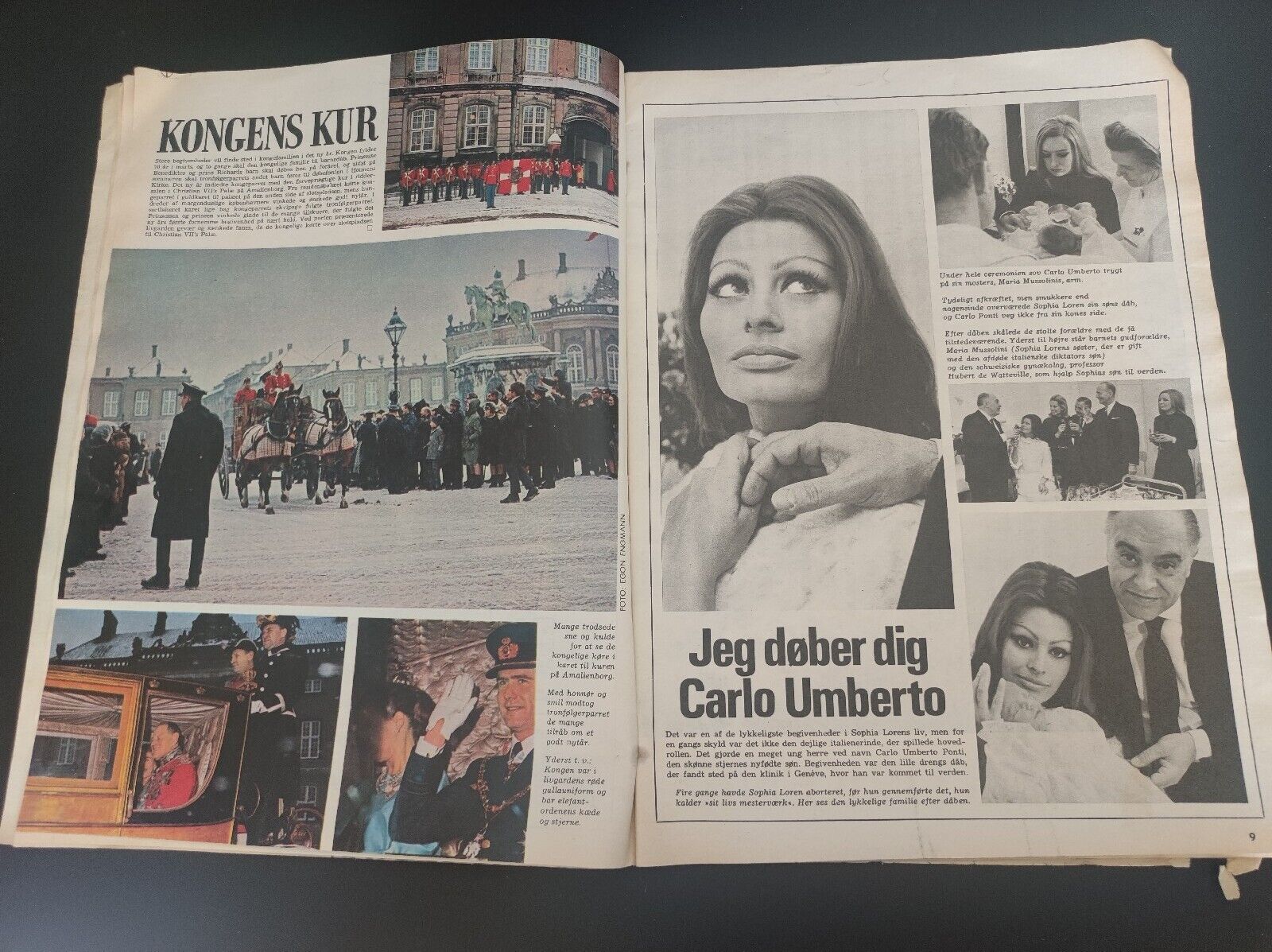 ROYAL Queen INGRID Princess Anne-Marie SOPHIA LOREN 1964 Danish magazine BL66