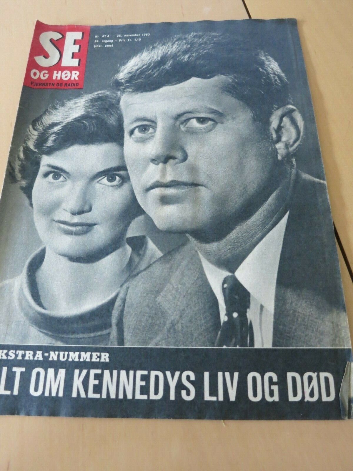 JOHN F KENNEDY Jackie Onassis JACQUELINE 1963 Very rare Danish Magazine BL19