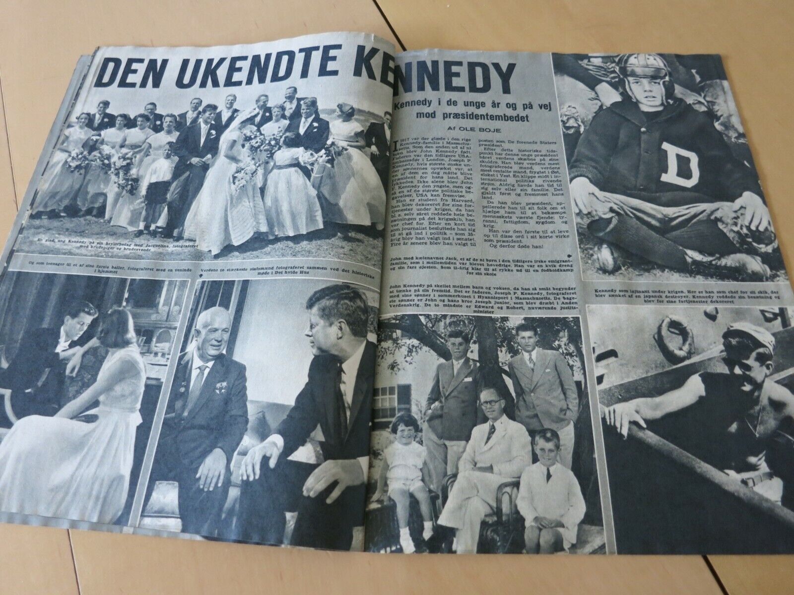 JOHN F KENNEDY Jackie Onassis JACQUELINE 1963 Very rare Danish Magazine BL19