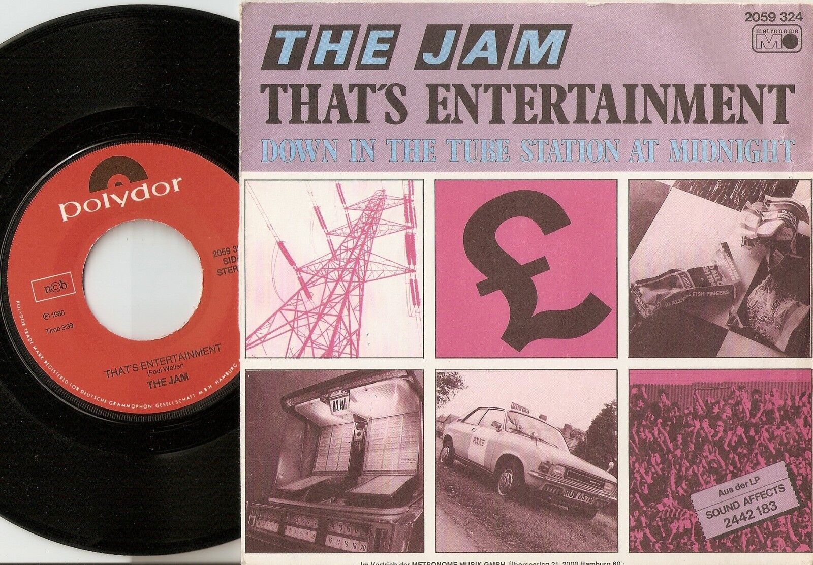 THE JAM THAT`S ENTERTAINMENT  TUBE STATION NORWAY 45+PS 1980 MOD REVIVAL WELLER