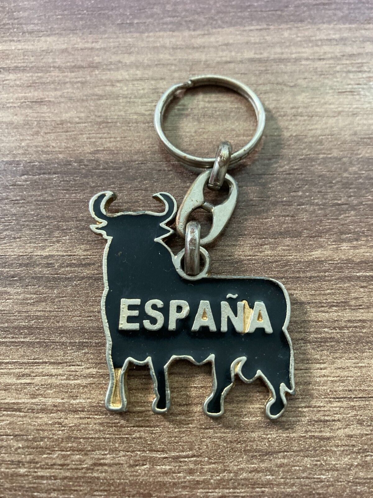 Vintage España Bull Keychain - Spanish Souvenir Collectible