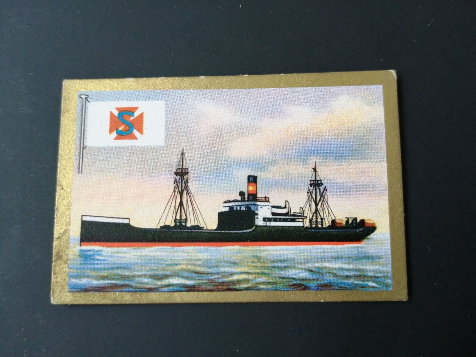 German SABA tobacco ship trading card 1931-33No 76 "Emma Sauber" Hamburg