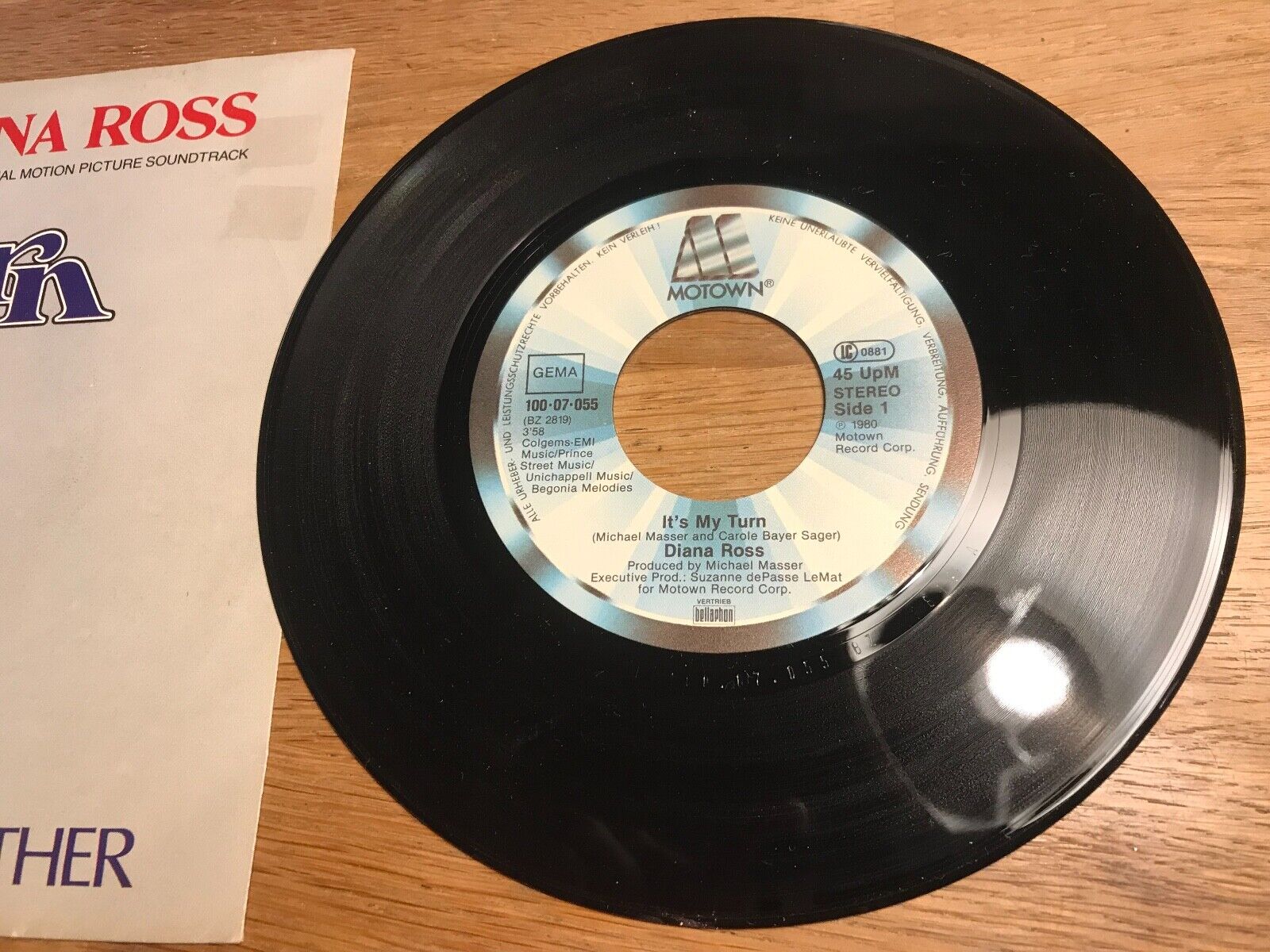 DIANA ROSS "IT´S MY TURN/TOGETHER"" 1980 MOTOWN RECORDS WEST GERMAN PRESSING OOP