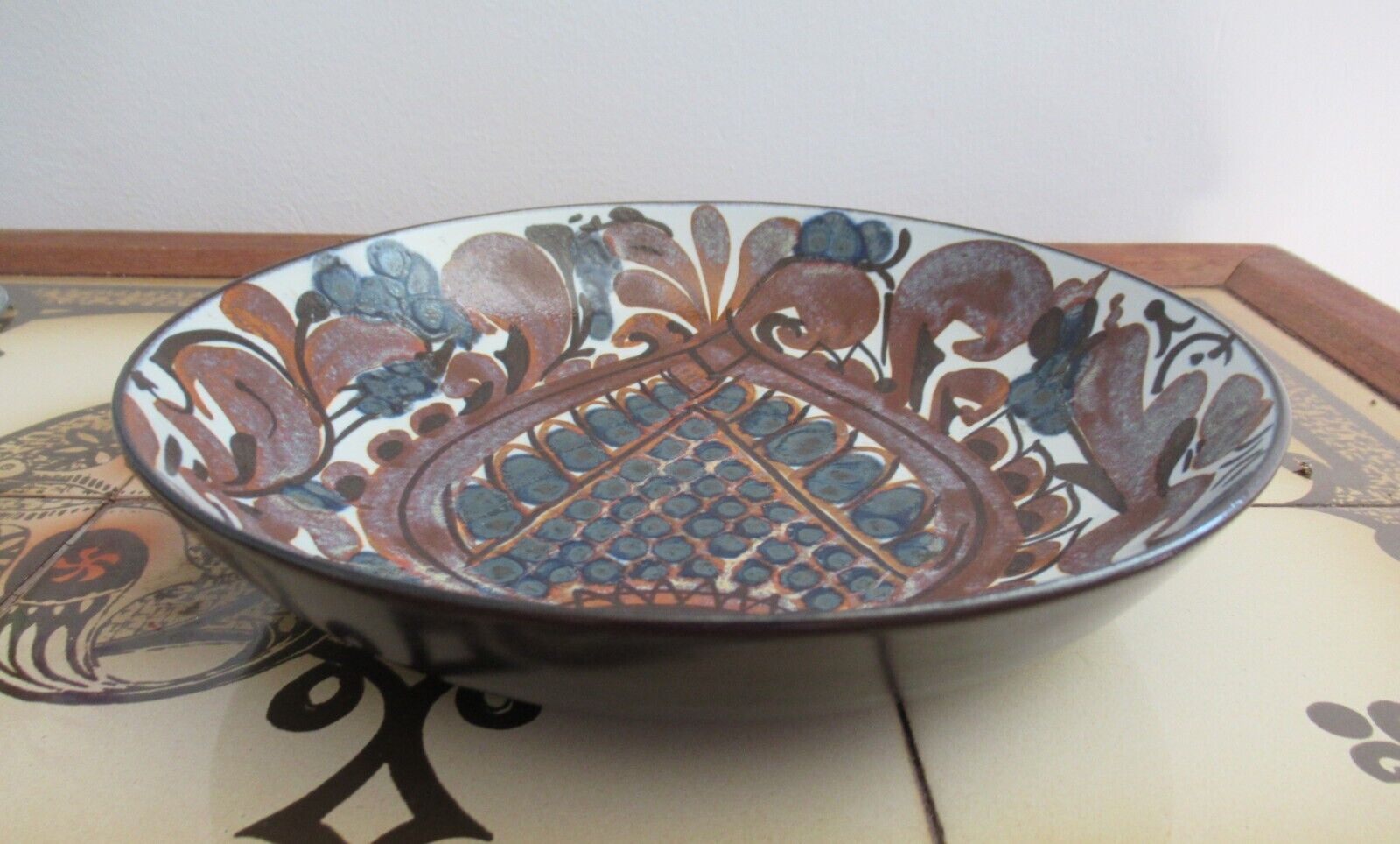 Royal Copenhagen Aluminia faience dish by Kari Christensen mid century modern