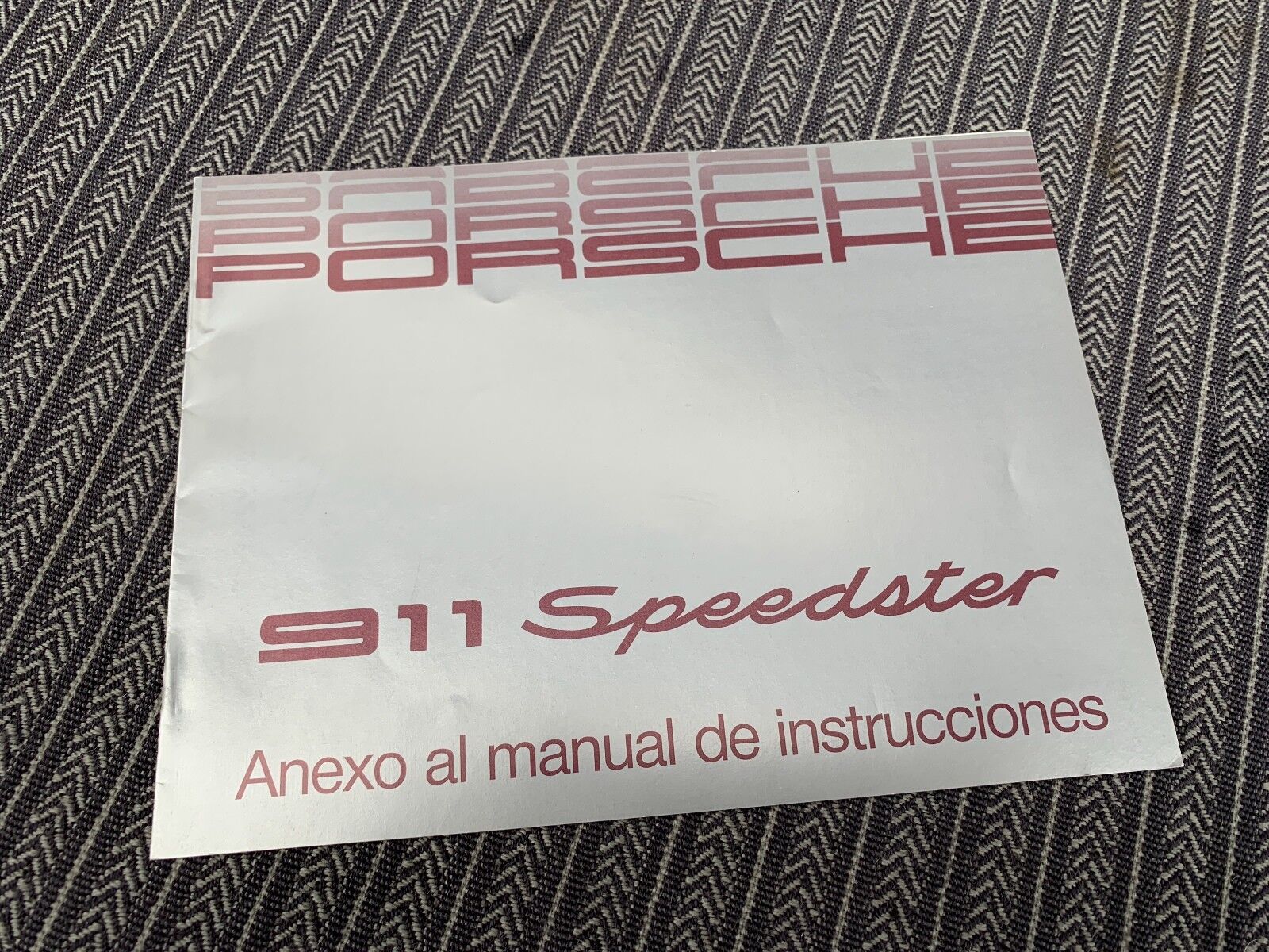 Spanish 1989 Porsche 911 speedster supplement to owner’s manual rarest of rare