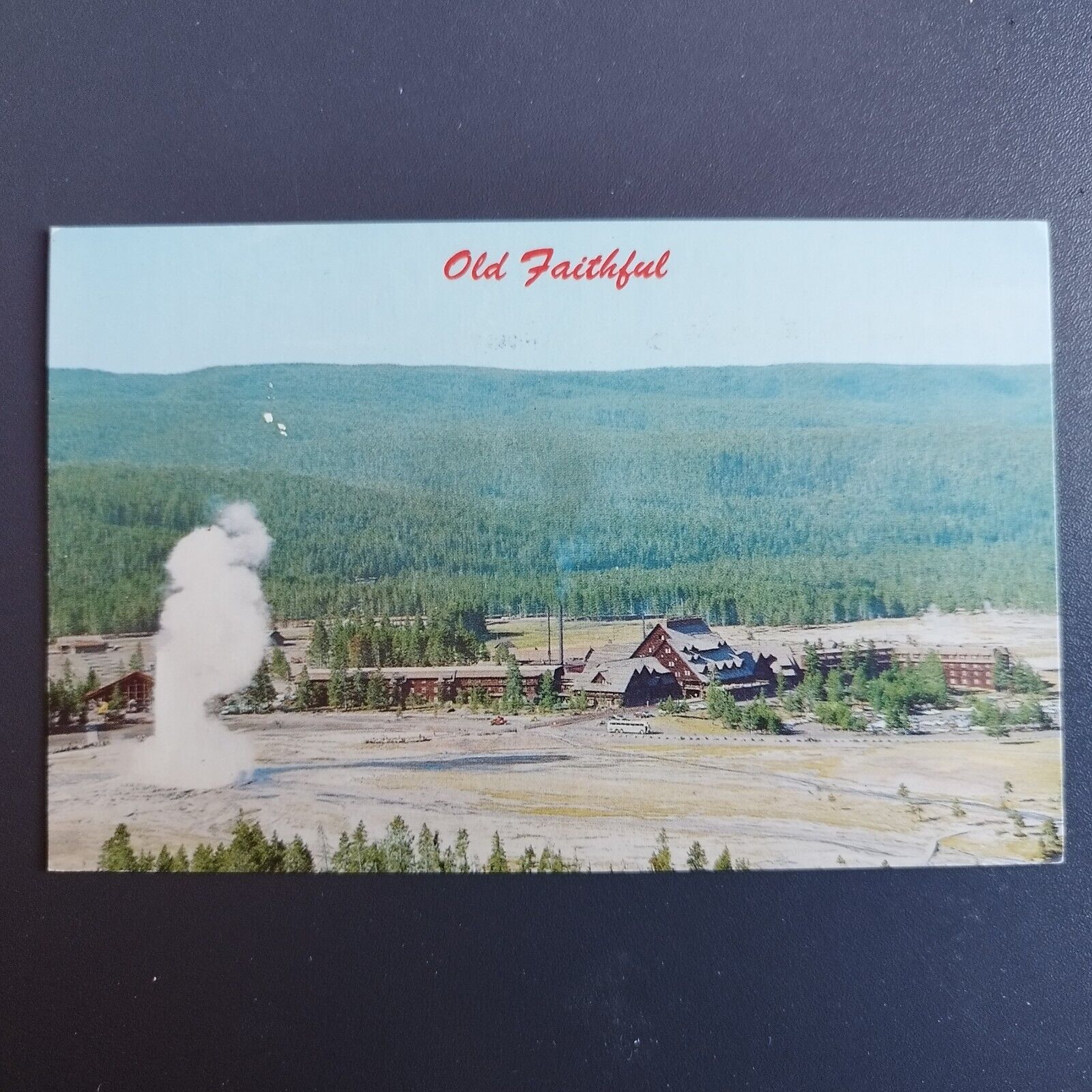 Wyoming Yellowstone National Park Old Faithful Geyser and Inn - Unposted