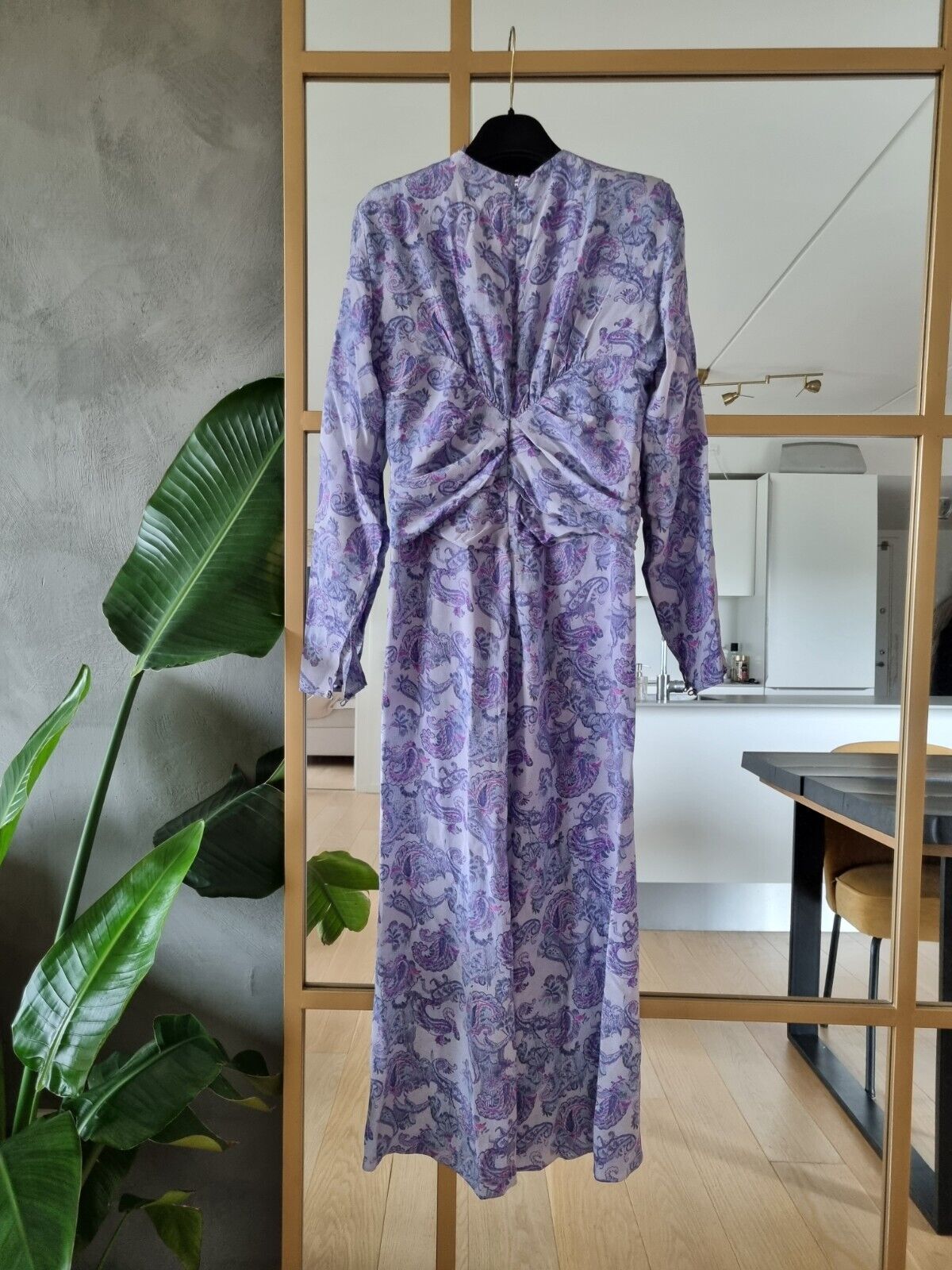 **Isabel Marant** Purple Paisley Talima Silk Midi Dress FR38 DE36