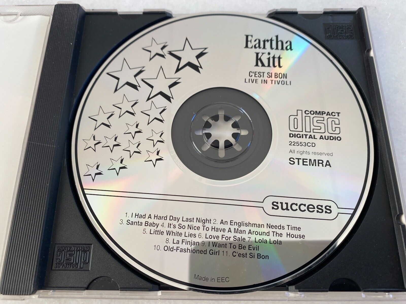 EARTHA KITT "C´EST SI BON LIVE IN TIVOLI" CD ALBUM 11 TRACK EEC PRESS STEMRA*