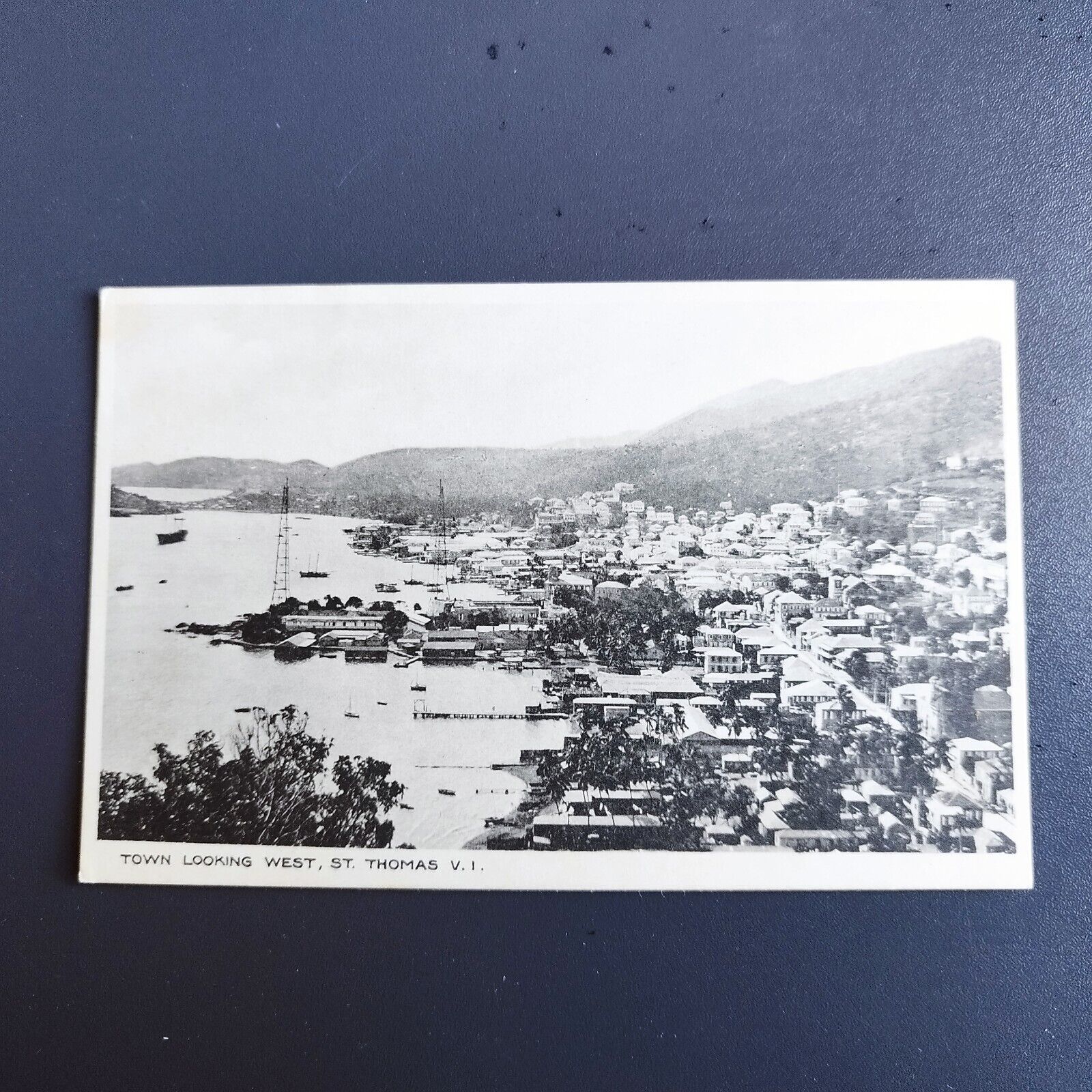 US Virgin Islands StThomas Town Looking West - Unposted 1933