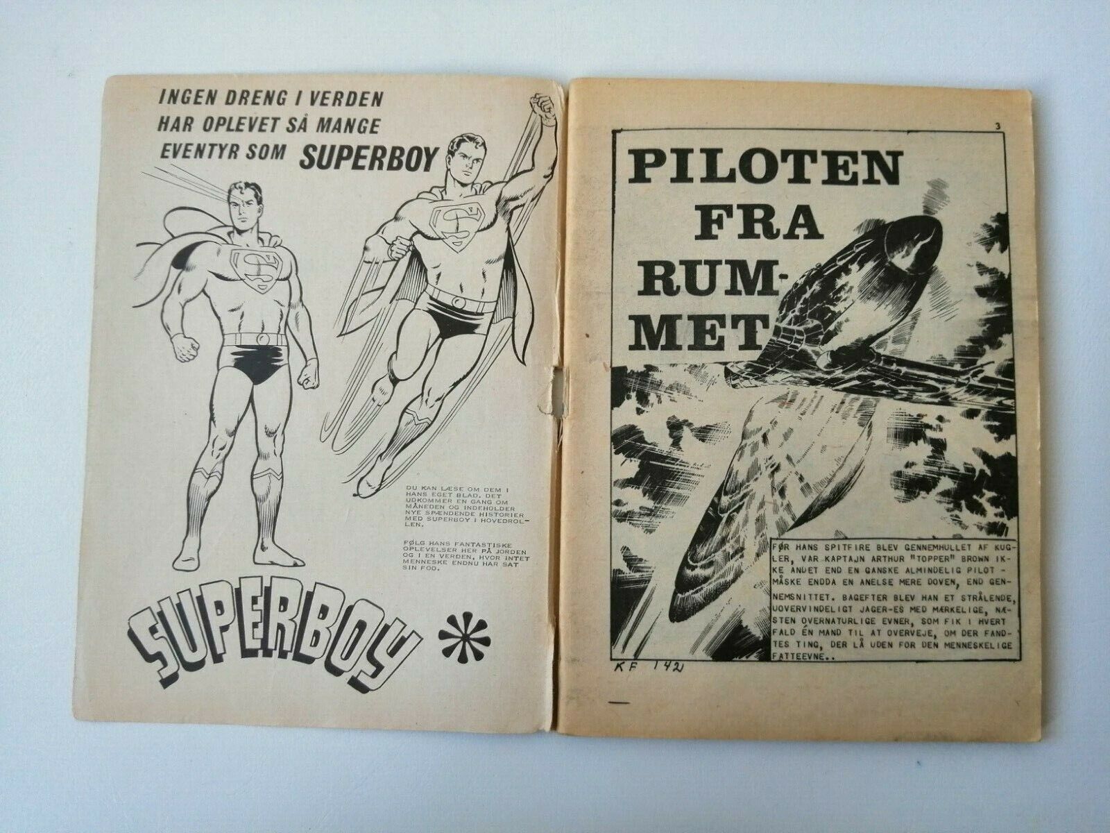 "KAMPFLYVER Serien" no 1421960'sPILOTEN FRA RUMMETDanish pocket book