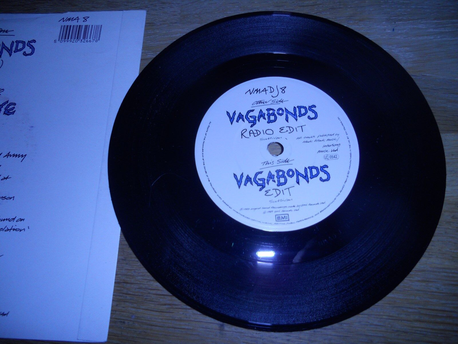 NEW MODEL ARMY "VAGABONDS / DEADEYE" 7 INCH SINGLE USED 1989 UK EMI RECORDS UK**