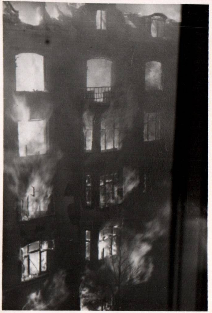 WWII Photo Destroyed Buildings Copenhagen Denmark Small Size 9x6cm World War 2