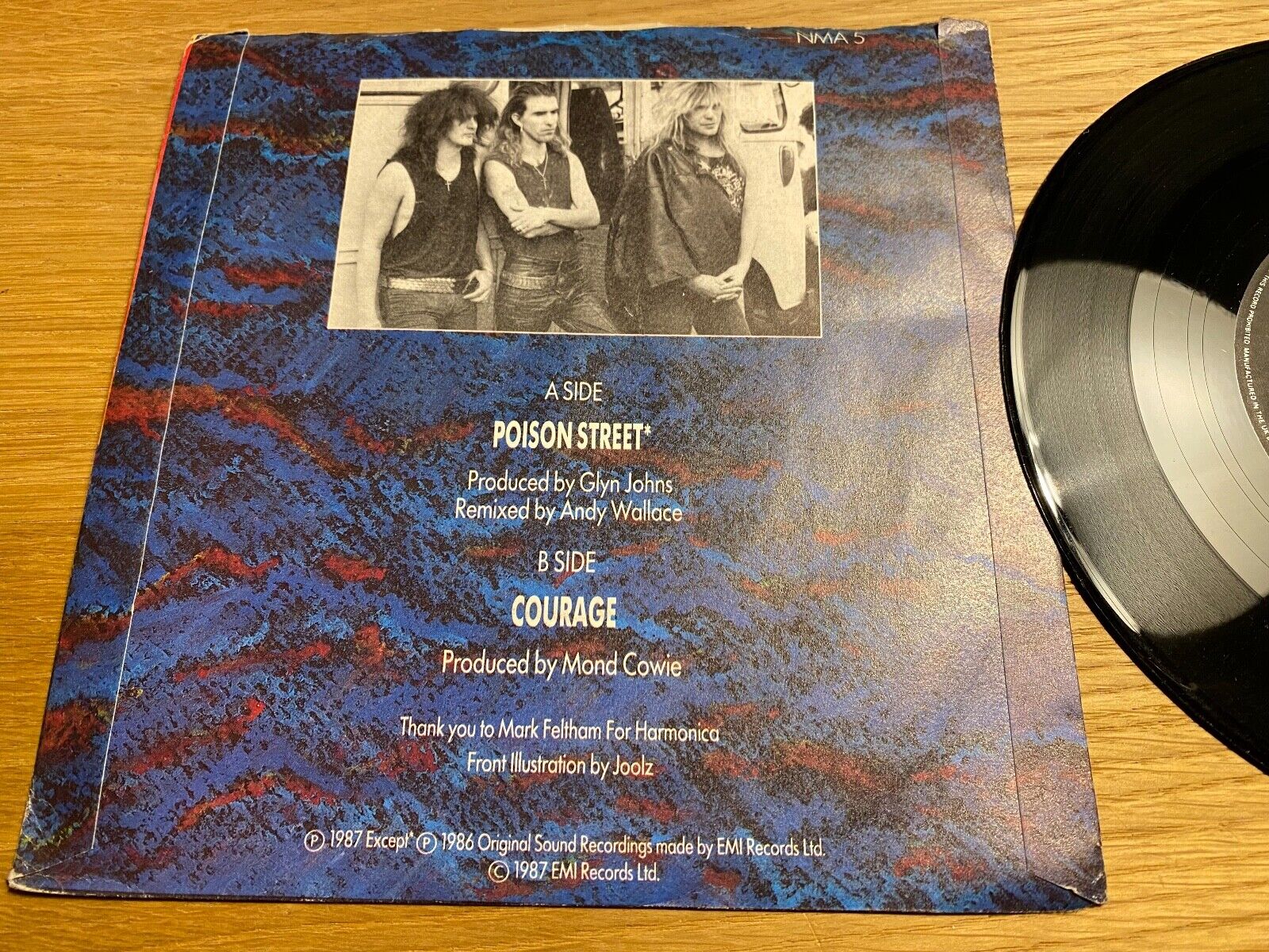 NEW MODEL ARMY "POISON STREET/COURAGE" 1987 UK PRESS SINGLE EMI RECORDS UK NMA5