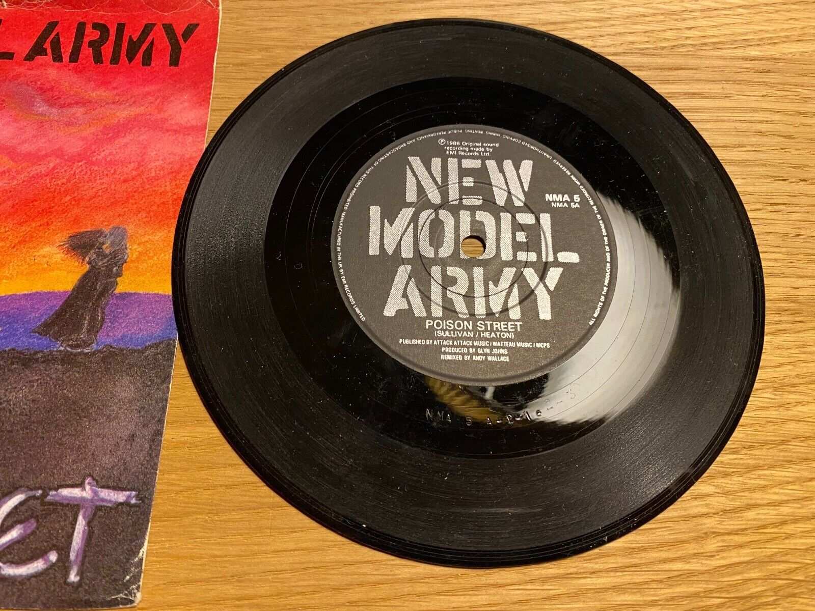 NEW MODEL ARMY "POISON STREET/COURAGE" 1987 UK PRESS SINGLE EMI RECORDS UK NMA5