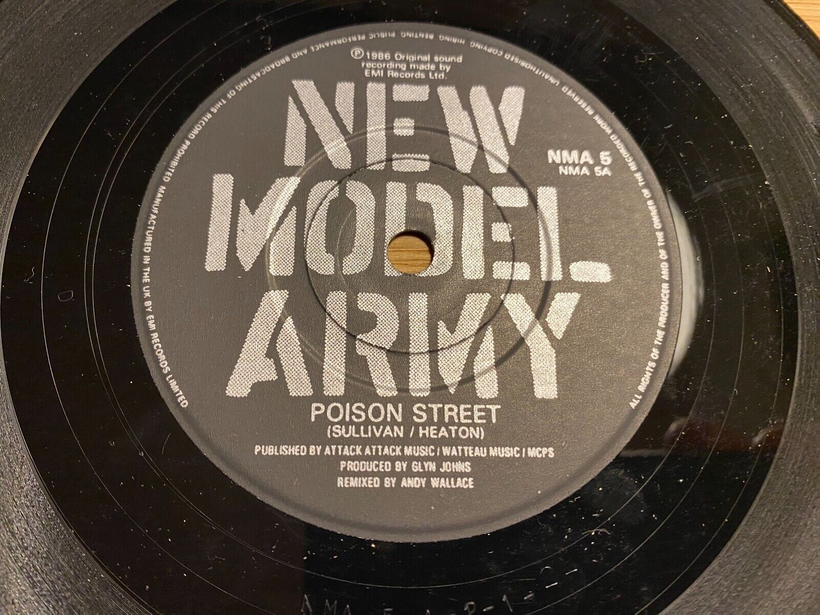 NEW MODEL ARMY "POISON STREET/COURAGE" 1987 UK PRESS SINGLE EMI RECORDS UK NMA5