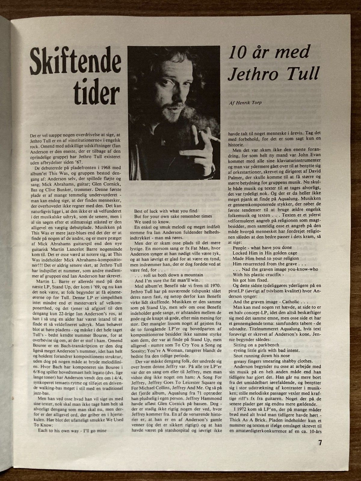 Shu-bi-dua + Jethro Tull on Covers 1977 "Rock City" Danish Magazine