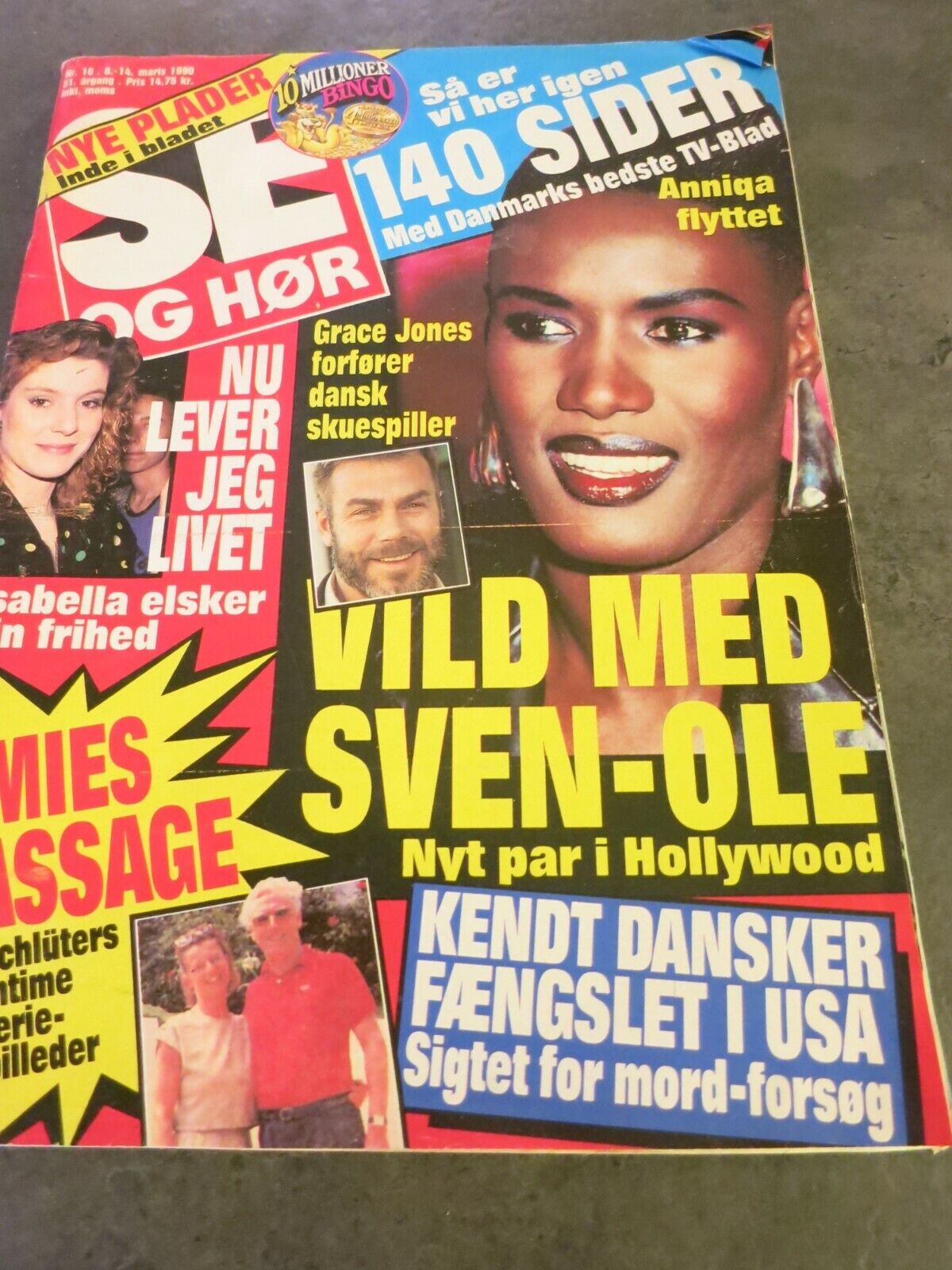 Danish Magazine 1990 GRACE JONES Sven-Ole Thorsen JOHN STAMOS Metallica Q47