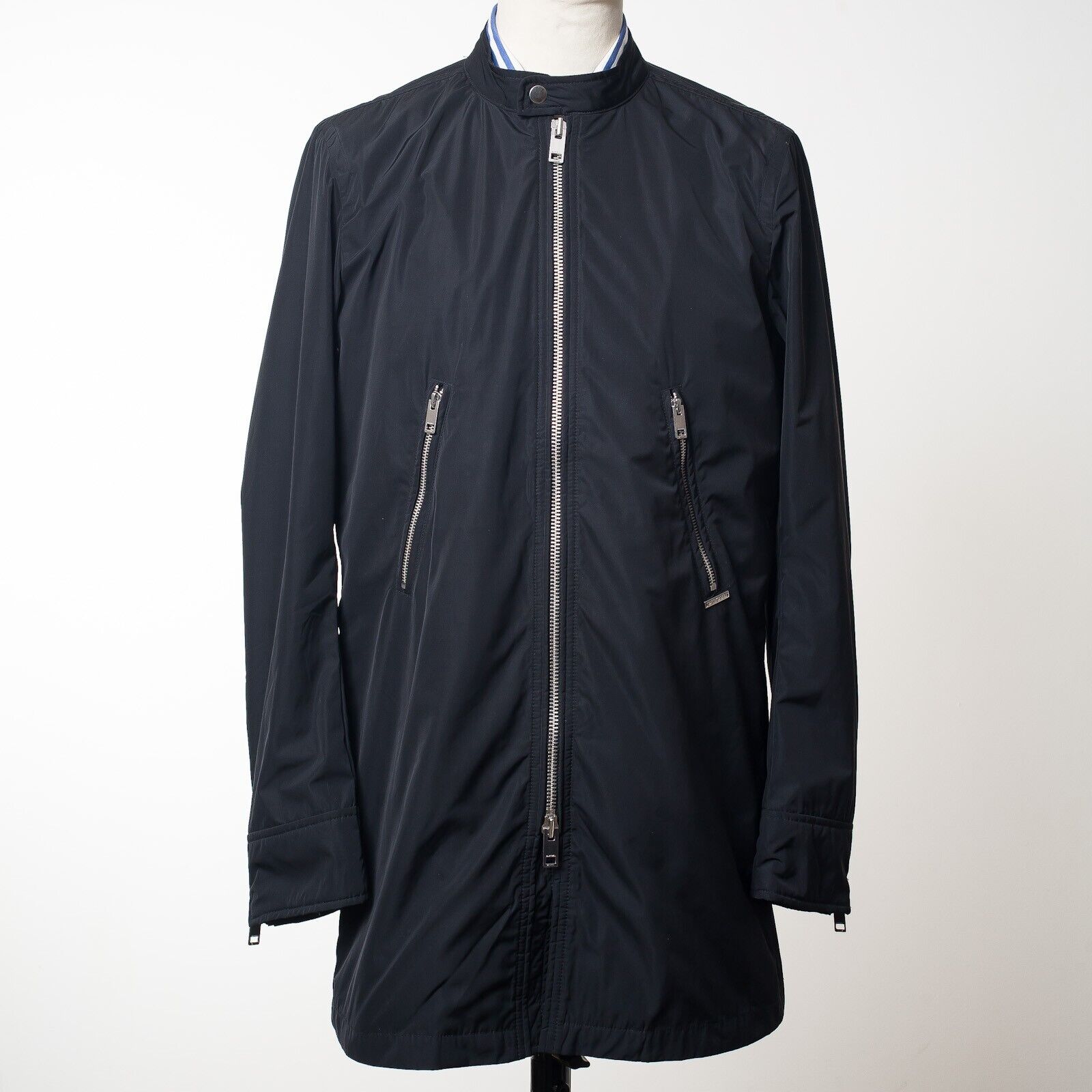 DIESEL Black Raincoat Size L