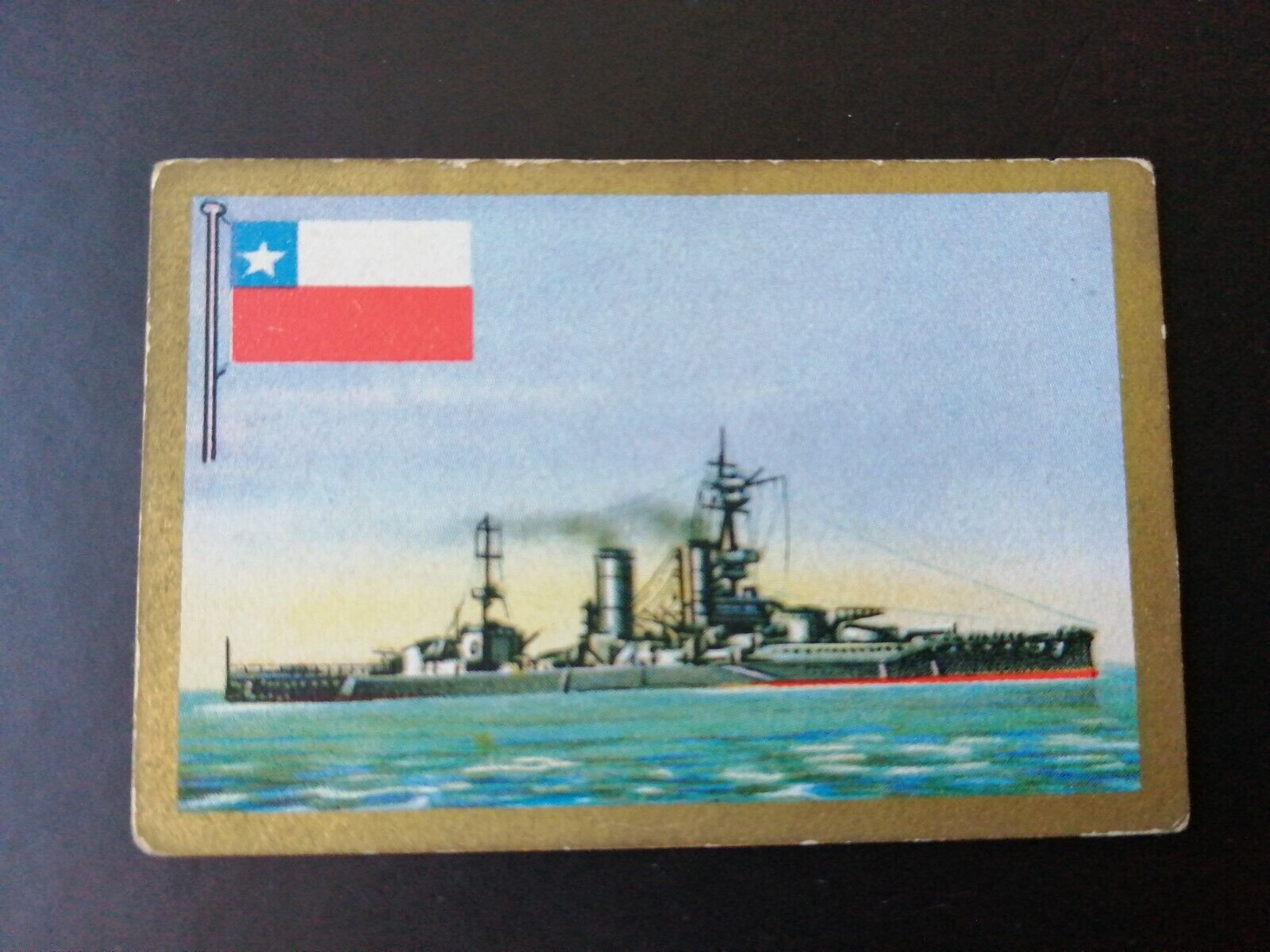 German SABA tobacco ship trading card 1931-33No 138"Almirante Latorre " Chile