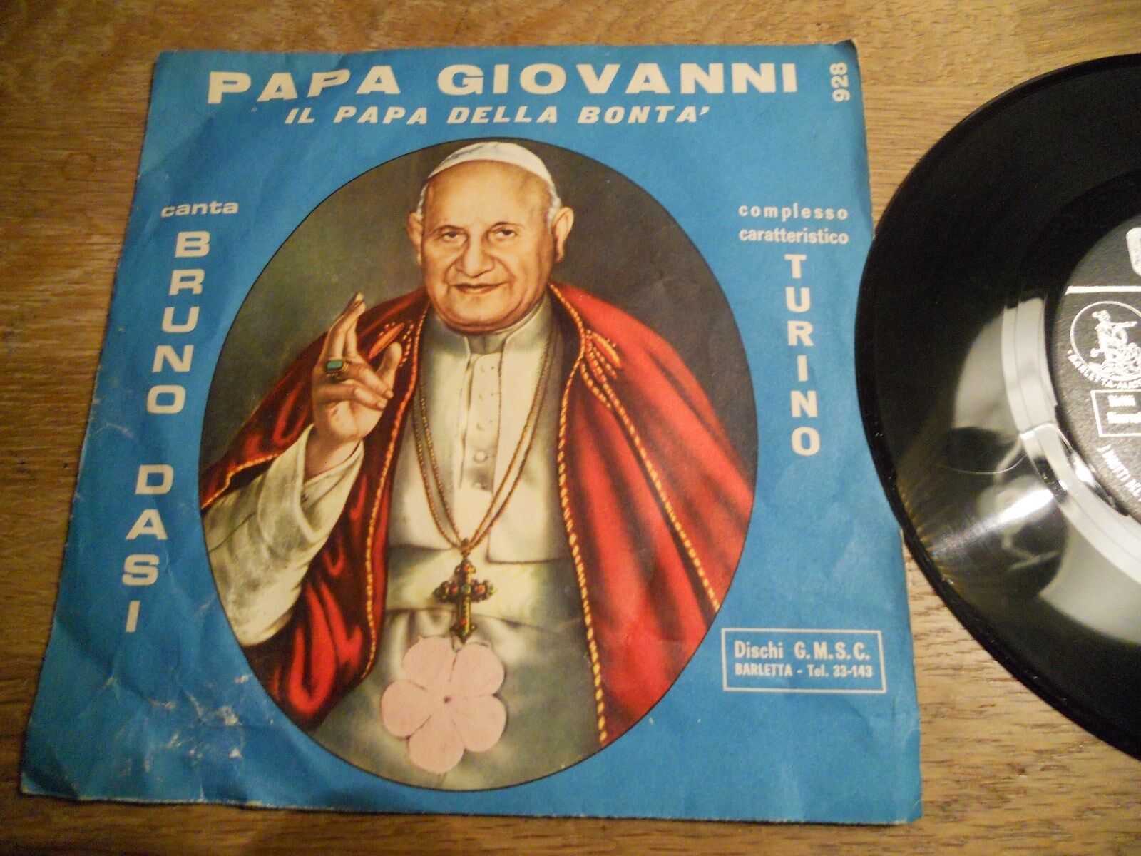 PAPA GIOVANNI IL PAPA DELLA BONTA GMSC ITALIAN VINYL SINGLE USED MEGA RARE SEE**