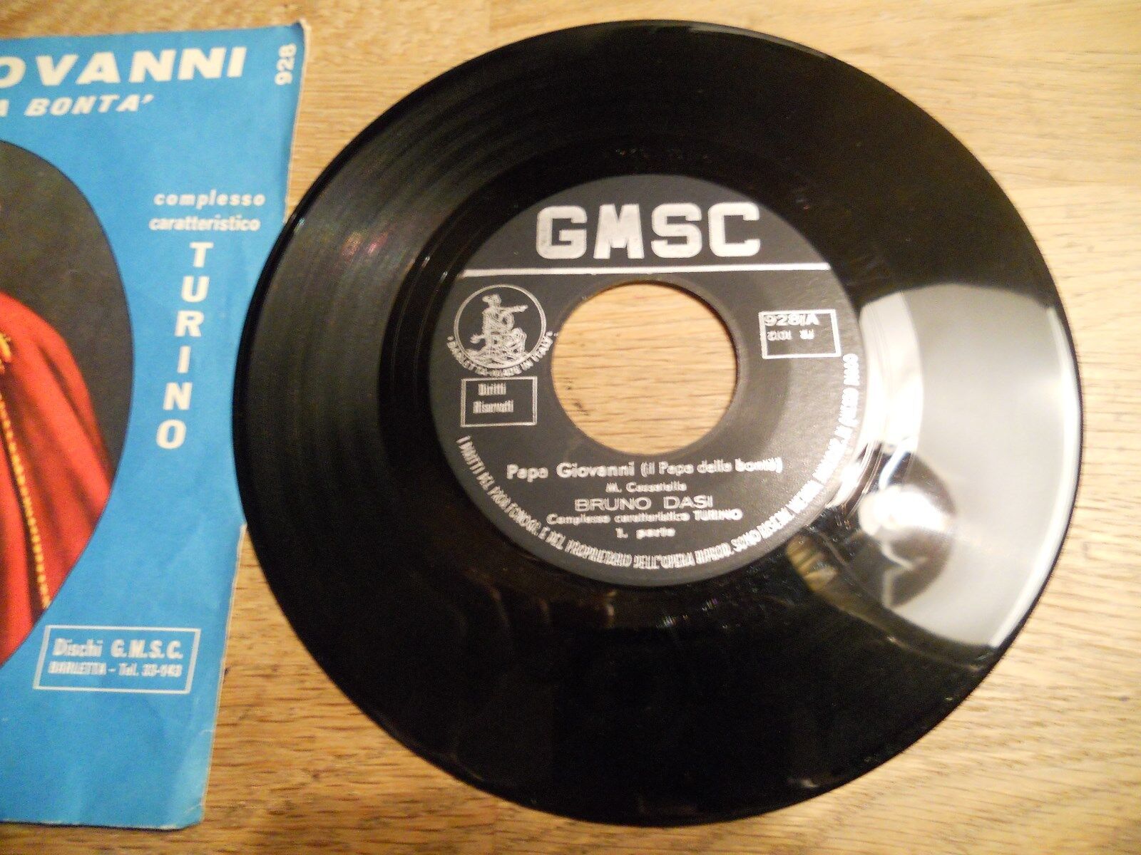 PAPA GIOVANNI IL PAPA DELLA BONTA GMSC ITALIAN VINYL SINGLE USED MEGA RARE SEE**