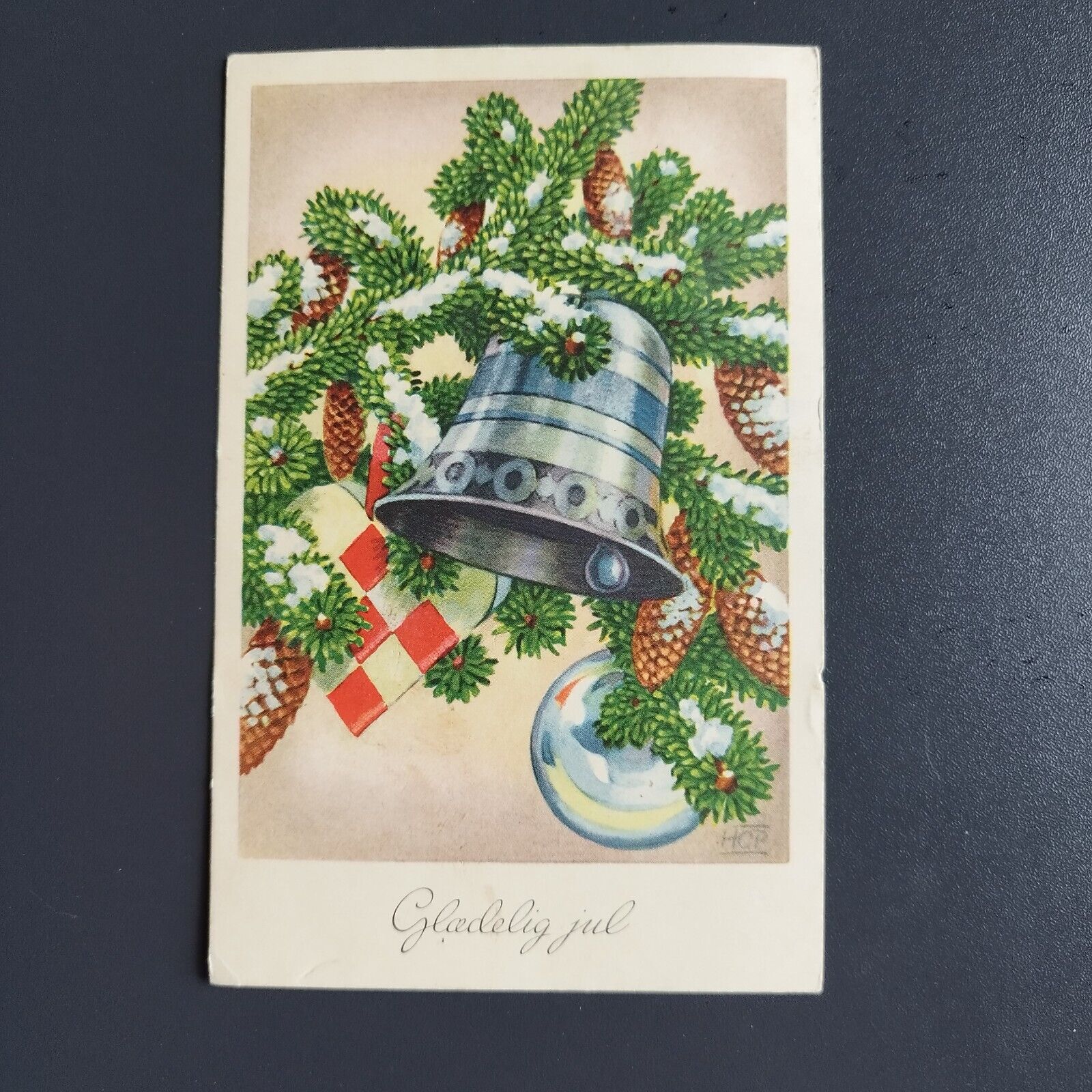 Denmark Vintage Christmas card - Posted 1955 - No X 20