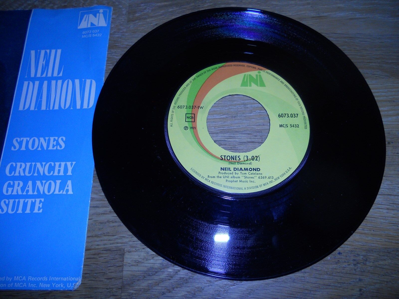 NEIL DIAMOND "STONES" / "CRUNCHY GRANOLA SUITE" UNI  MCA RECORDS NCB 1971 RARE*