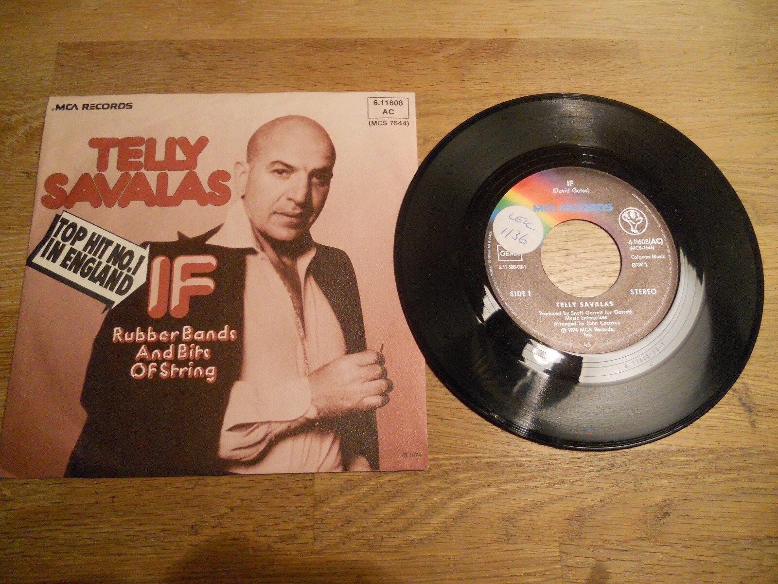 TELLY SAVALAS IF / RUBBER BANDS AND BITS OF STRING 1974 MCA RECORDS GERMANY USED