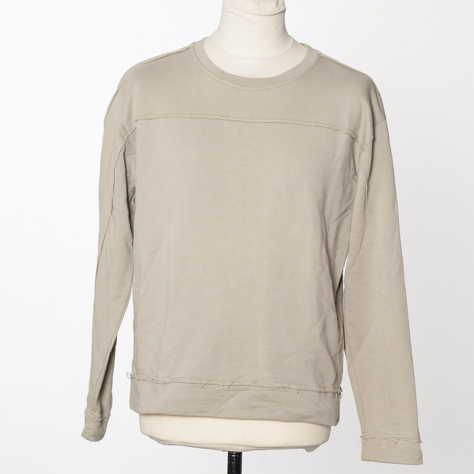 MARTIN ASBJØRN Beige Crewneck Sweatshirt Size M