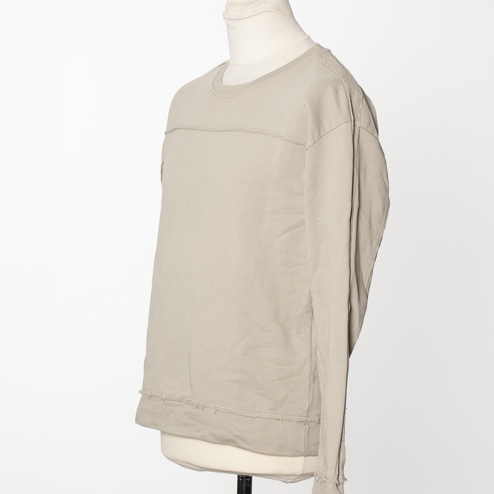 MARTIN ASBJØRN Beige Crewneck Sweatshirt Size M