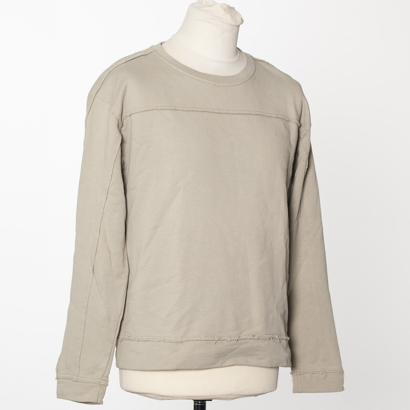 MARTIN ASBJØRN Beige Crewneck Sweatshirt Size M