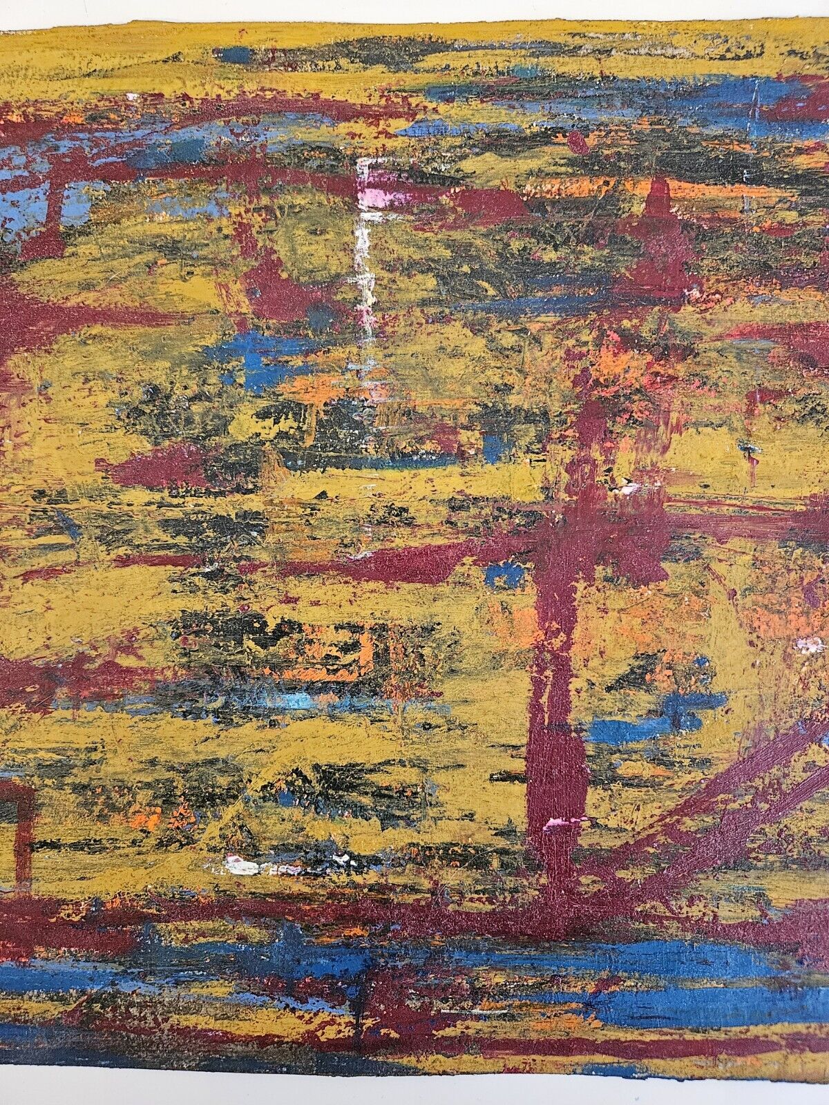 Abstract oil painting original signedSweden tow face