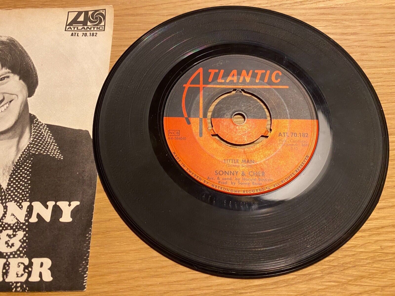 SONNY  CHER "LITTLE MAN /MONDAY" WEST GERMAN PRESS NCB 7" VINYL SINGLE ATLANTIC